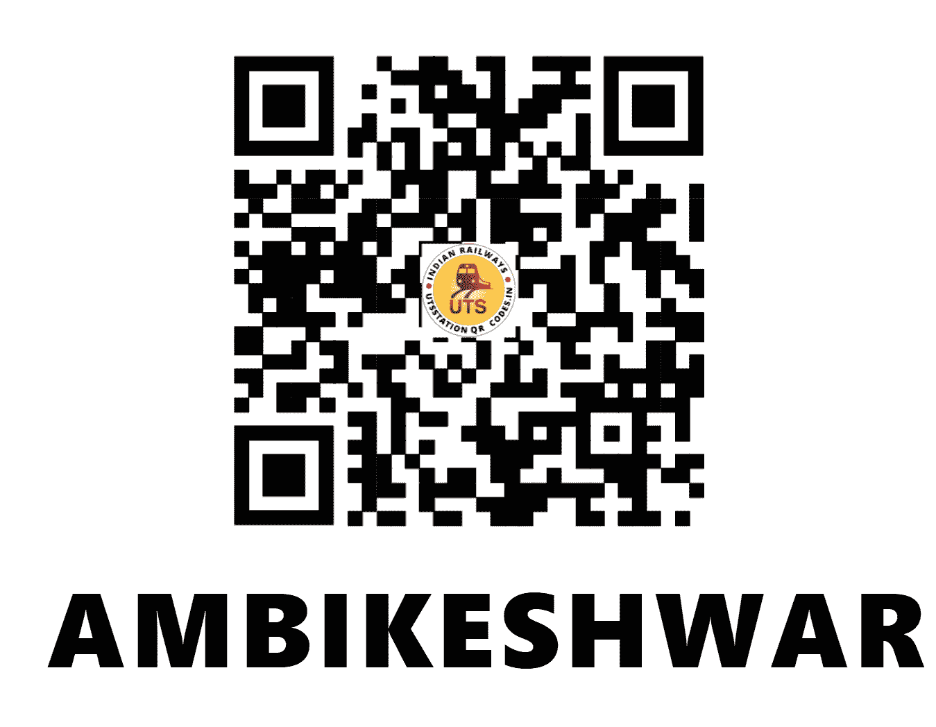 UTS QR Code for AMBIKESHWAR - ABE (NC - MADHYA PRADESH)